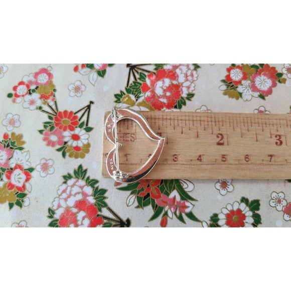 Vintage Avon American Flag Heart Brooch - Picture 9 of 10